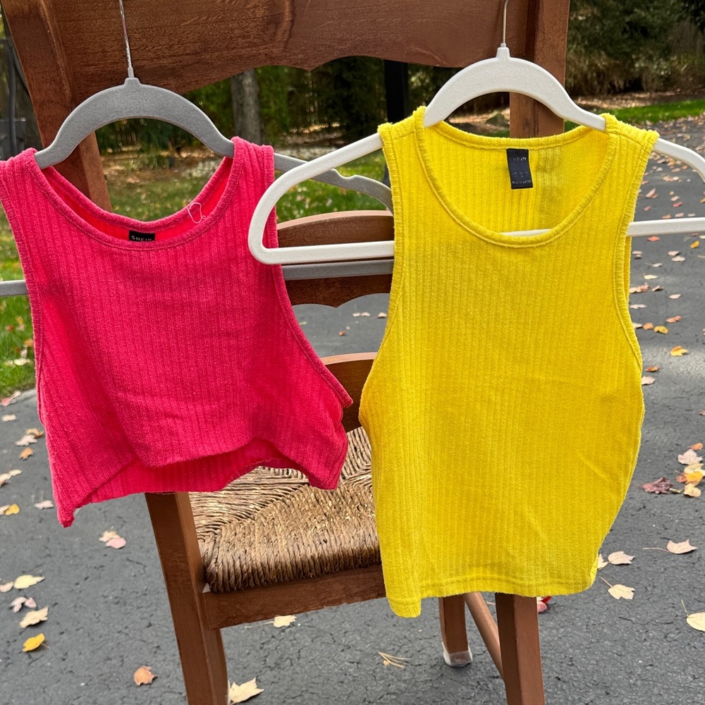 Vibrant Tank Tops - Pink and Yellow